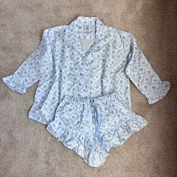 NEW LoveShackFancy x PBTeen sateen pajama set - Picture 1 of 2